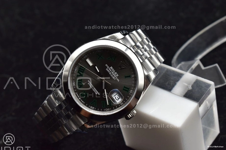 Best VS SS 904L 126334 on VSF Roman FashionForward Bracelet 41 Green Steel 1:1 Jubilee Gray 642 Dial DateJust Edition 0303